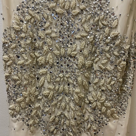 Adrianna Papell Embellished Mesh Tank Dress Size 12 - Picture 4 of 14